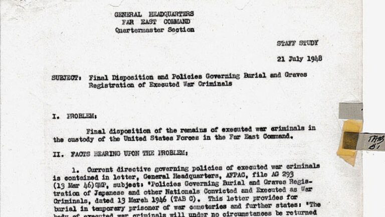 Les États-Unis ont dispersé les cendres de criminels de guerre japonais en mer pour empêcher le culte