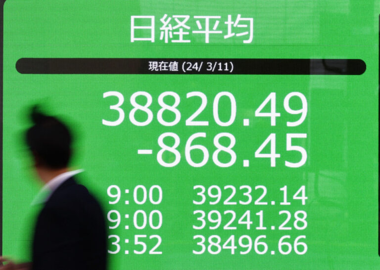 Les bourses de Tokyo chutent sous l'effet des ventes de produits technologiques et la faiblesse des exportateurs en raison du yen fort