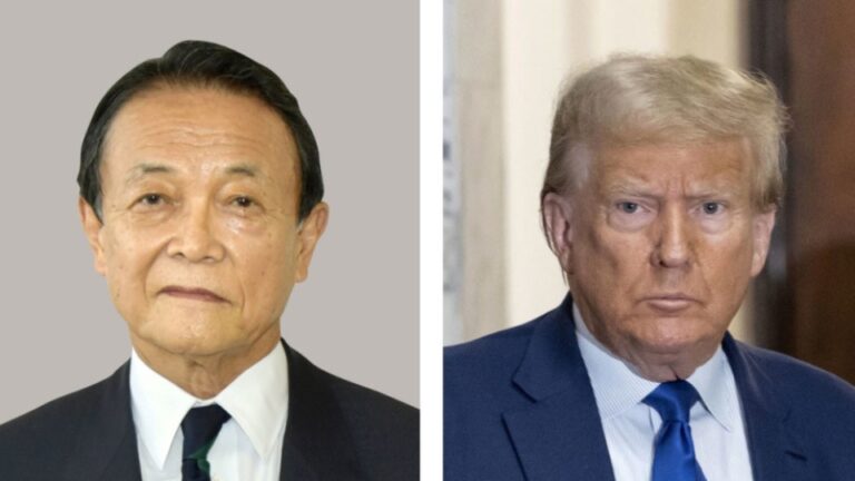 L'ancien Premier ministre japonais Aso envisage de rencontrer Trump lors d'un voyage à New York