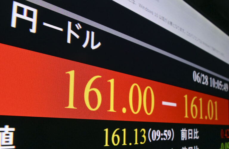 Le yen atteint un nouveau plus bas depuis 37 ans à 161 contre le dollar en raison du risque d'intervention