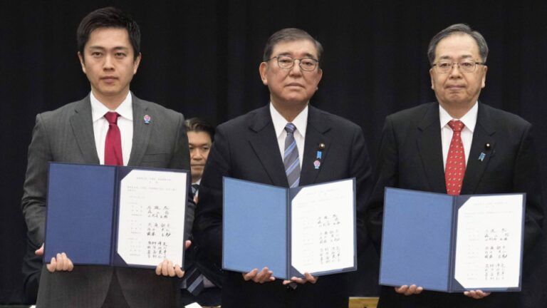 Bloc auprès du Japon, petit parti d'opposition à la portée de l'accord pour adopter le budget