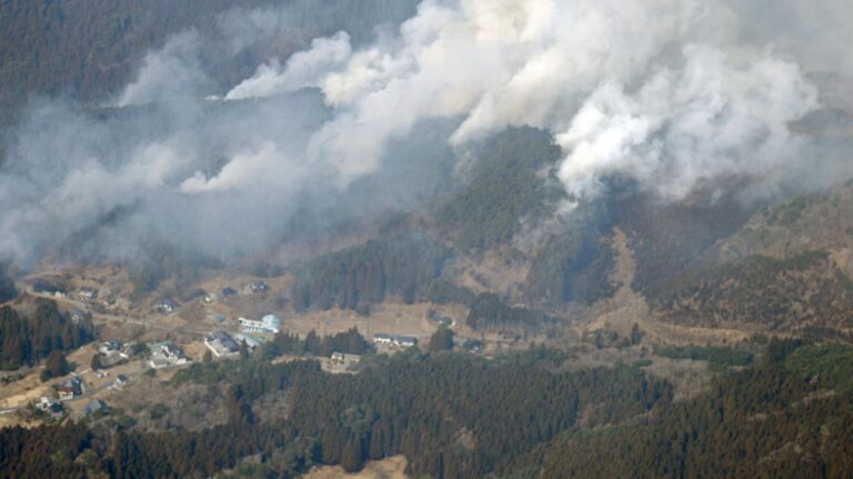 Le Japon Wildfire brûle la plus grande zone en plus de 30 ans alors que Blaze rage sur