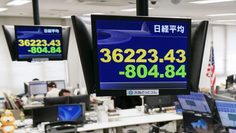 L'indice Nikkei tombe plus de 2% après Wall St. Falls