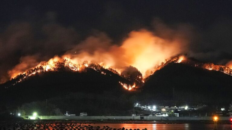 Plus de maisons à risque alors que des incendies de forêt massifs se développent dans le nord-est du Japon