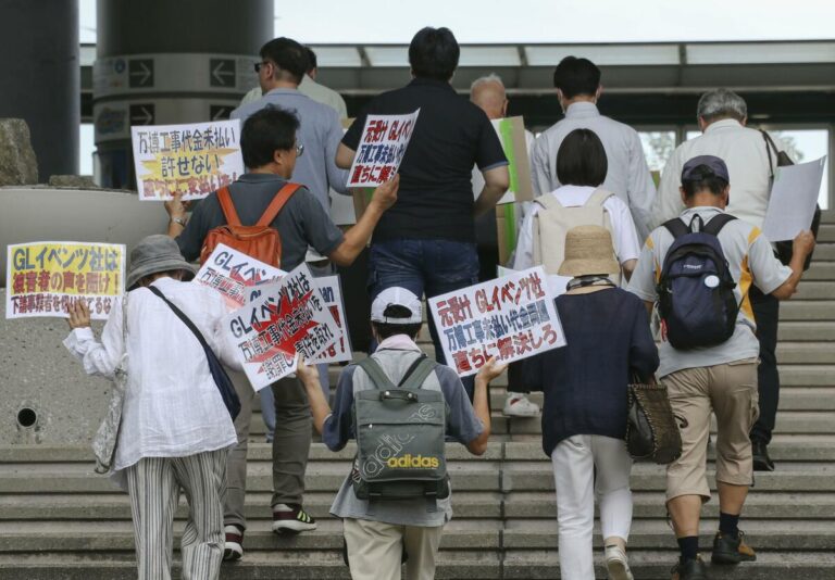 Les sous-traitants manifestent des travaux impayés sur 8 pavillons d'Osaka à l'étranger