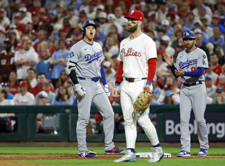 Les plaques ohtani courent, Sasaki gagne une sauvegarde en tant que dodgers edge phillies