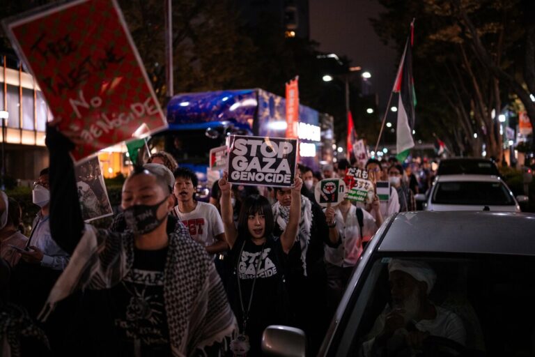 Manifestations pro-palestiniennes à l'occasion du deuxième anniversaire de l'attaque du Hamas contre Israël