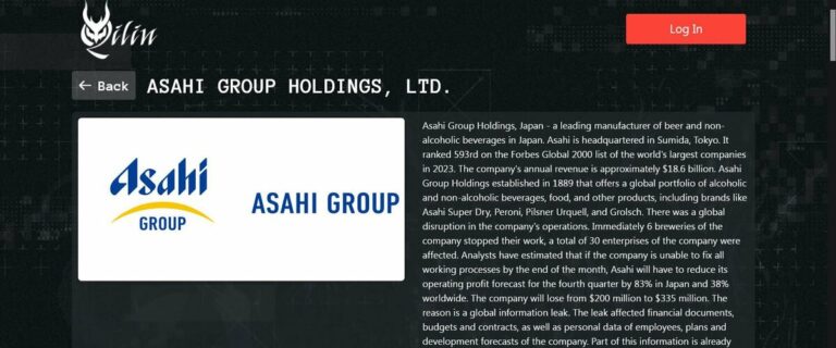 Un groupe de hackers revendique la responsabilité de l'attaque du ransomware Asahi Group