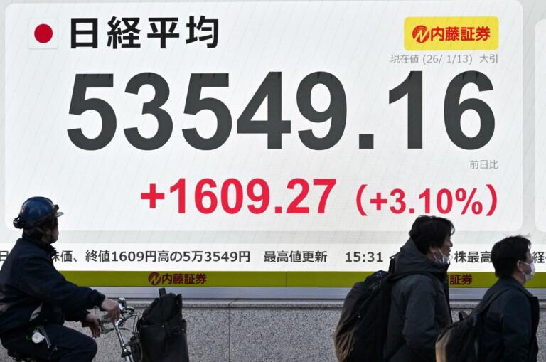 L'indice boursier Nikkei termine au-dessus de 53 000 pour la première fois, suite à des spéculations électorales