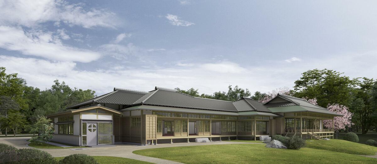 Comienzan las obras de restauración de la antigua casa de descanso imperial en el Parque de Tokio.