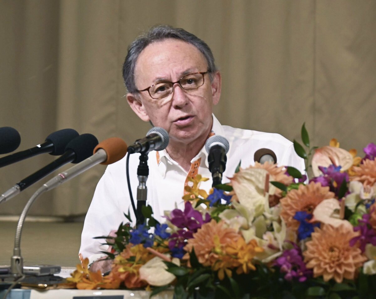 Il governo di Okinawa. Gli oppositori del trasferimento della loro base annunciano la loro terza candidatura per la rielezione.