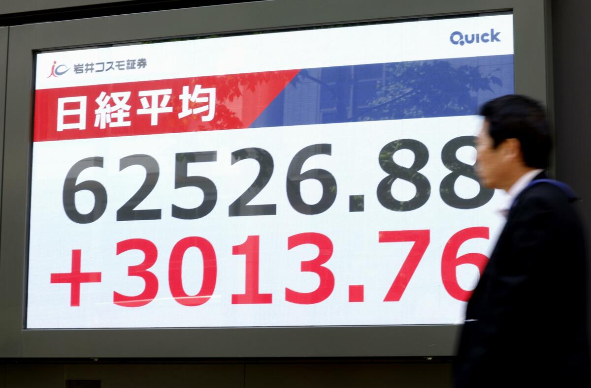 O índice Nikkei continua sua trajetória de alta, registrando um aumento de mais de 5% graças às esperanças de um fim para o conflito no Oriente Médio.