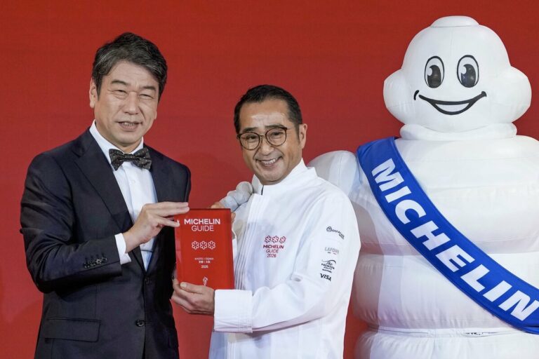 Un ristorante giapponese di Kyoto premiato con 3 stelle Michelin.